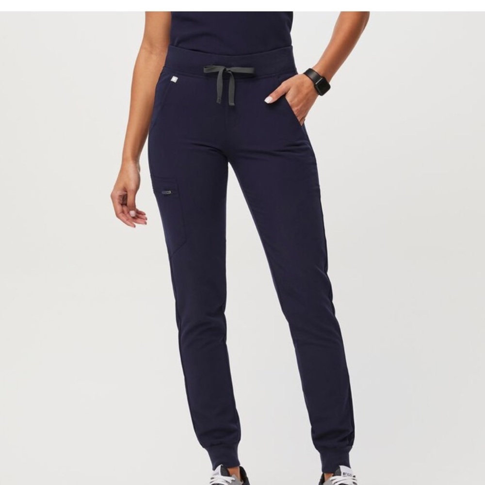 Figs Zamora Joggers Scrub Pants women high waisted navy blue size XS/P like new